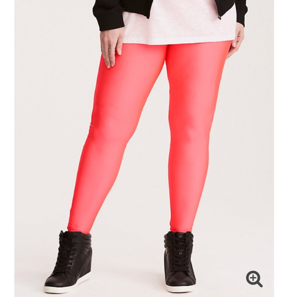 Torrid Neon Liquid Leggings NWOT